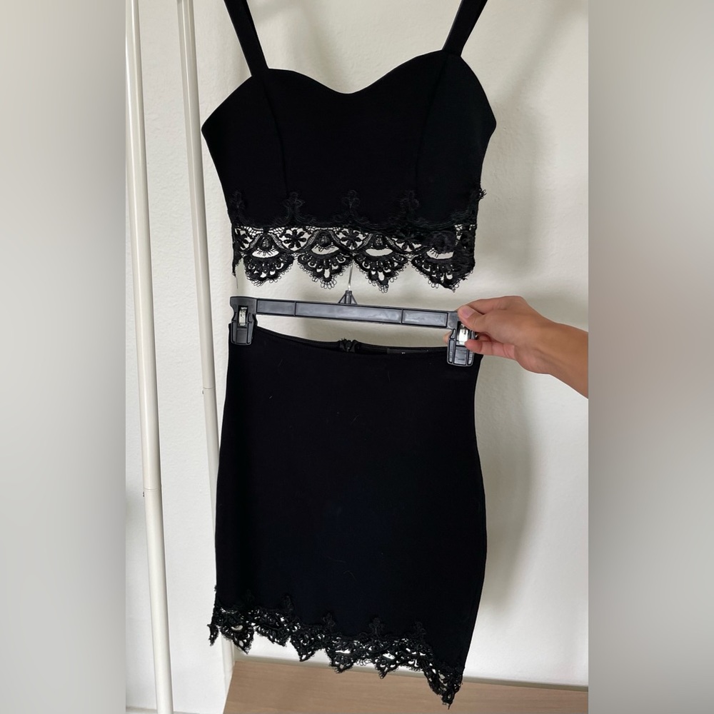 Crop top skirt set